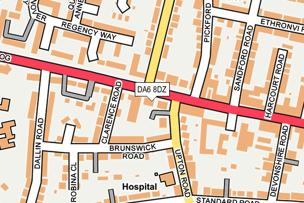 DA6 8DZ map - OS OpenMap – Local (Ordnance Survey)