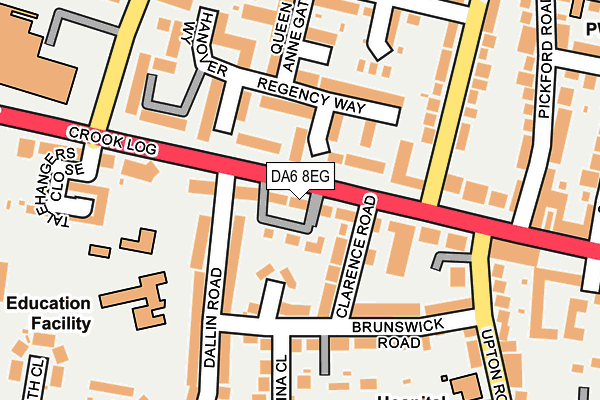 DA6 8EG map - OS OpenMap – Local (Ordnance Survey)