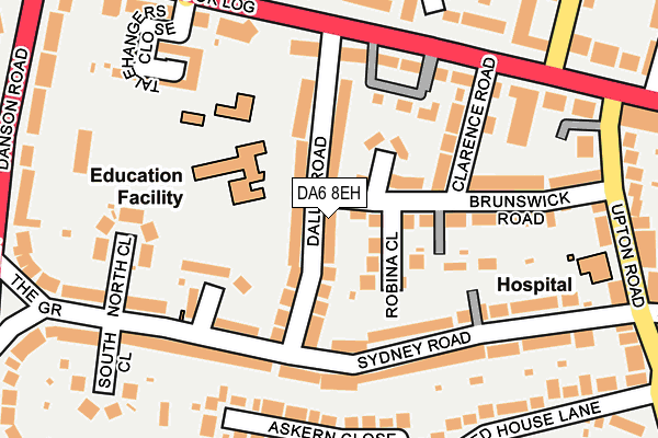 DA6 8EH map - OS OpenMap – Local (Ordnance Survey)
