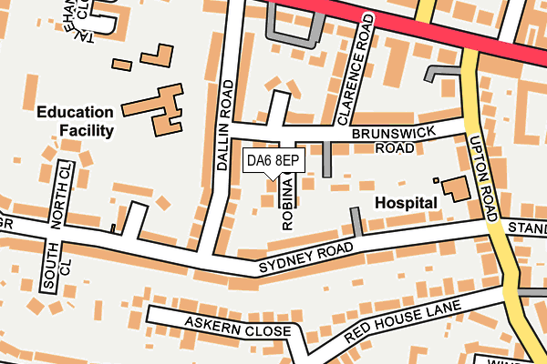 DA6 8EP map - OS OpenMap – Local (Ordnance Survey)