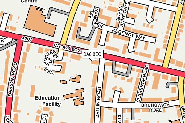 DA6 8EQ map - OS OpenMap – Local (Ordnance Survey)