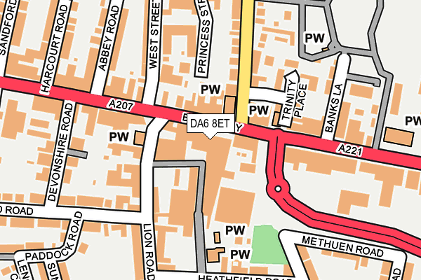 DA6 8ET map - OS OpenMap – Local (Ordnance Survey)