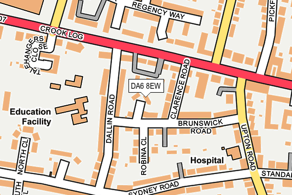 DA6 8EW map - OS OpenMap – Local (Ordnance Survey)