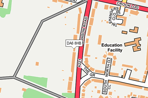 DA6 8HB map - OS OpenMap – Local (Ordnance Survey)