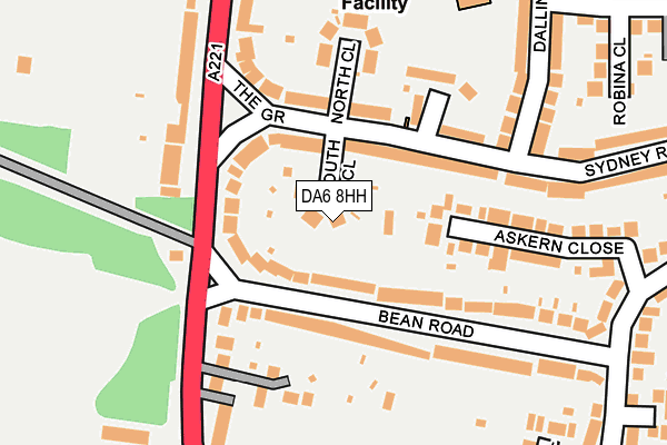DA6 8HH map - OS OpenMap – Local (Ordnance Survey)