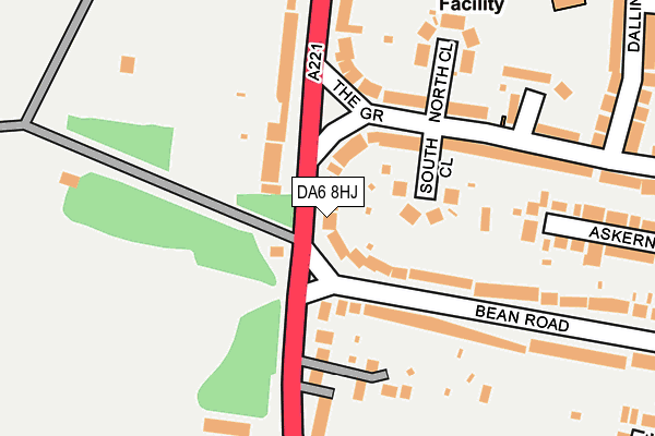 DA6 8HJ map - OS OpenMap – Local (Ordnance Survey)