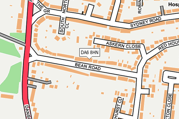DA6 8HN map - OS OpenMap – Local (Ordnance Survey)
