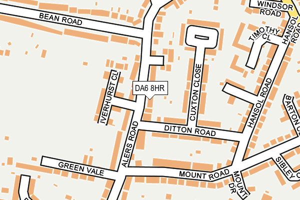 DA6 8HR map - OS OpenMap – Local (Ordnance Survey)