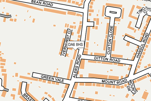 DA6 8HS map - OS OpenMap – Local (Ordnance Survey)