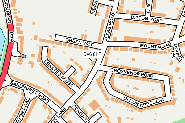 DA6 8HT map - OS OpenMap – Local (Ordnance Survey)