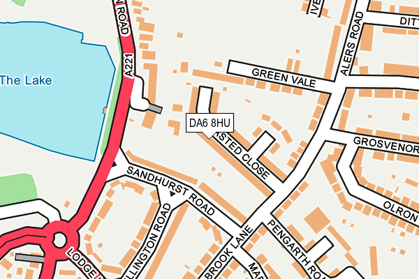 DA6 8HU map - OS OpenMap – Local (Ordnance Survey)