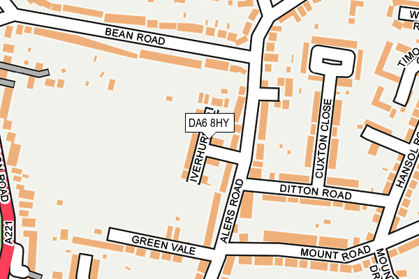 DA6 8HY map - OS OpenMap – Local (Ordnance Survey)