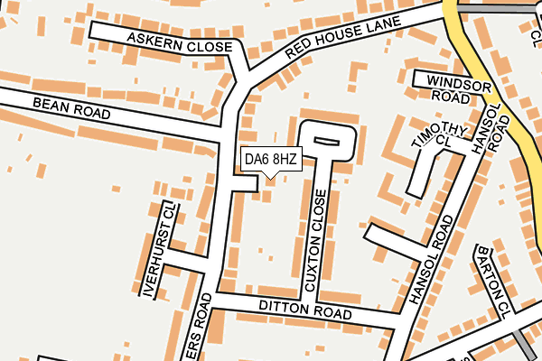 DA6 8HZ map - OS OpenMap – Local (Ordnance Survey)
