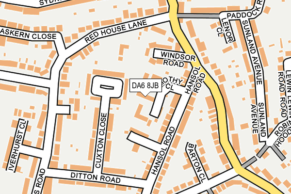 DA6 8JB map - OS OpenMap – Local (Ordnance Survey)
