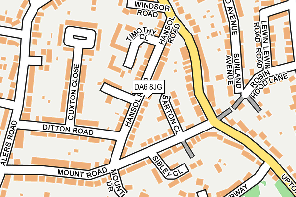 DA6 8JG map - OS OpenMap – Local (Ordnance Survey)