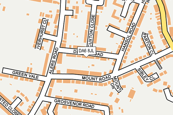 DA6 8JL map - OS OpenMap – Local (Ordnance Survey)