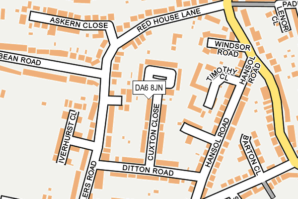 DA6 8JN map - OS OpenMap – Local (Ordnance Survey)