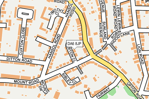 DA6 8JP map - OS OpenMap – Local (Ordnance Survey)