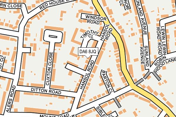 DA6 8JQ map - OS OpenMap – Local (Ordnance Survey)