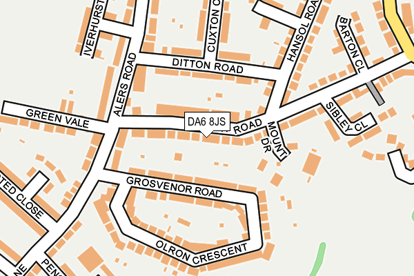 DA6 8JS map - OS OpenMap – Local (Ordnance Survey)