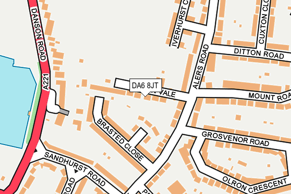 DA6 8JT map - OS OpenMap – Local (Ordnance Survey)