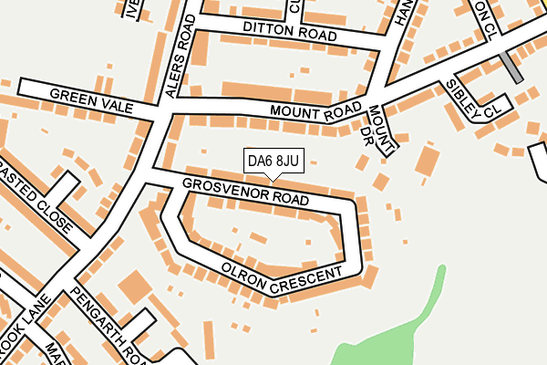 DA6 8JU map - OS OpenMap – Local (Ordnance Survey)