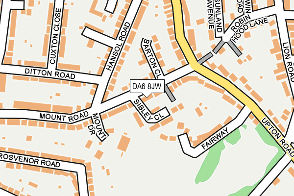 DA6 8JW map - OS OpenMap – Local (Ordnance Survey)