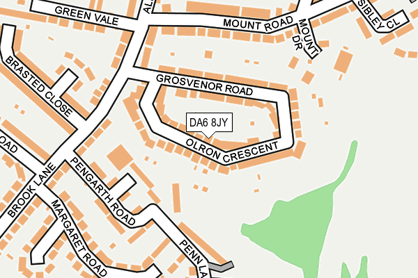 DA6 8JY map - OS OpenMap – Local (Ordnance Survey)