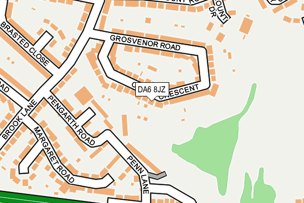 DA6 8JZ map - OS OpenMap – Local (Ordnance Survey)