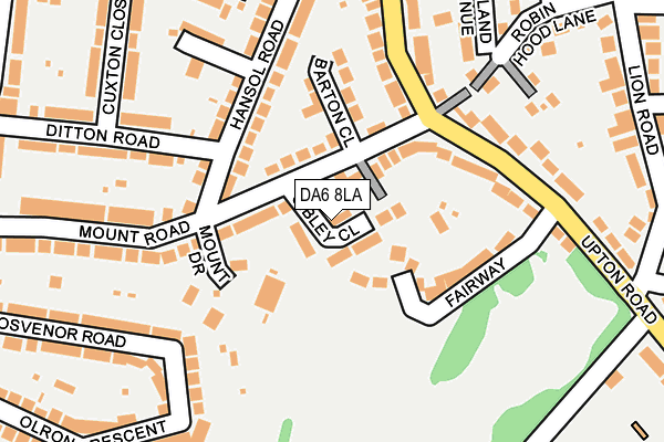 DA6 8LA map - OS OpenMap – Local (Ordnance Survey)