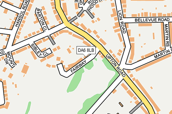 DA6 8LB map - OS OpenMap – Local (Ordnance Survey)