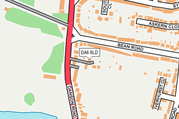 DA6 8LD map - OS OpenMap – Local (Ordnance Survey)