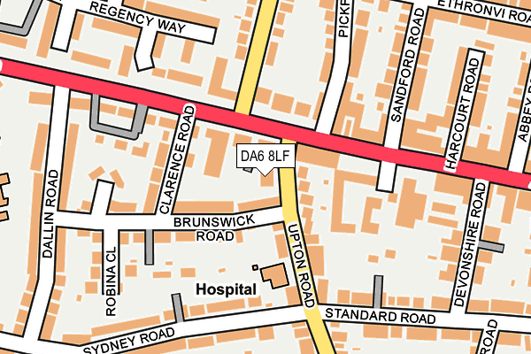 DA6 8LF map - OS OpenMap – Local (Ordnance Survey)