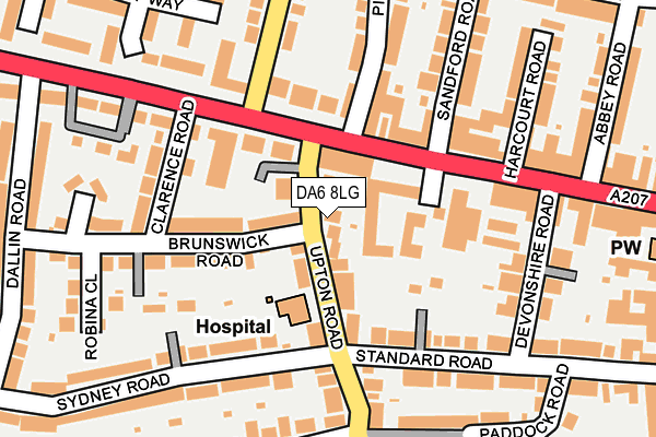 DA6 8LG map - OS OpenMap – Local (Ordnance Survey)