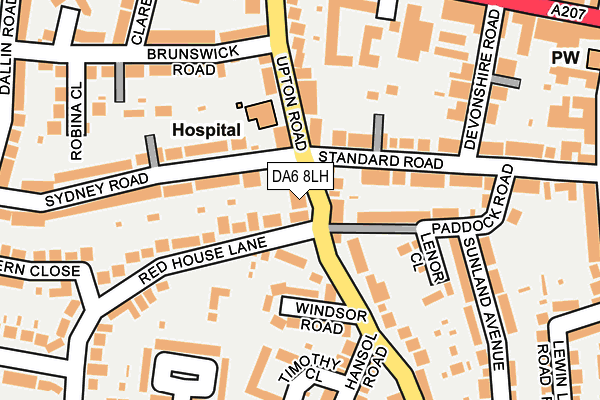 DA6 8LH map - OS OpenMap – Local (Ordnance Survey)
