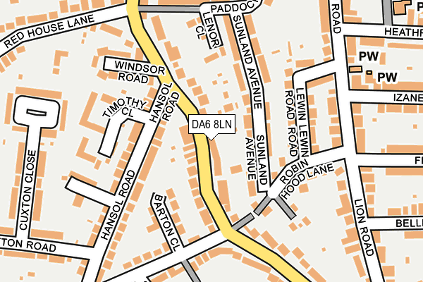 DA6 8LN map - OS OpenMap – Local (Ordnance Survey)