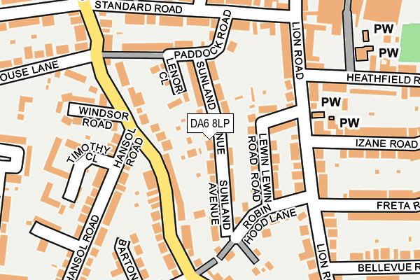 DA6 8LP map - OS OpenMap – Local (Ordnance Survey)
