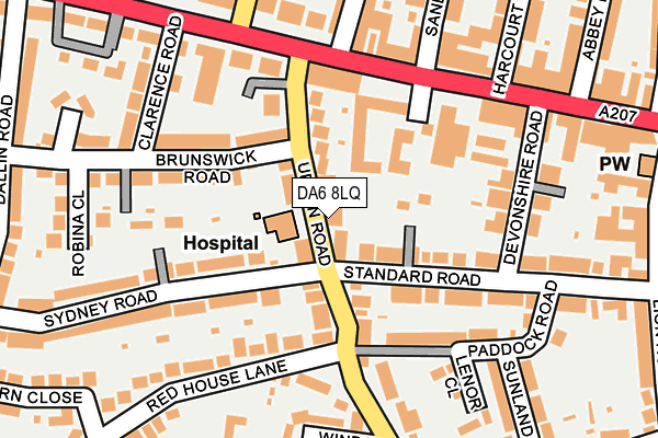 DA6 8LQ map - OS OpenMap – Local (Ordnance Survey)