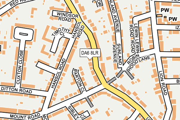 DA6 8LR map - OS OpenMap – Local (Ordnance Survey)