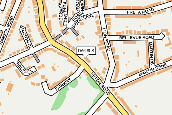 DA6 8LS map - OS OpenMap – Local (Ordnance Survey)