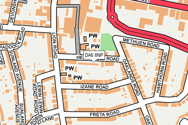 DA6 8NP map - OS OpenMap – Local (Ordnance Survey)