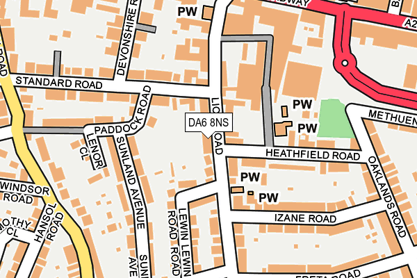 DA6 8NS map - OS OpenMap – Local (Ordnance Survey)