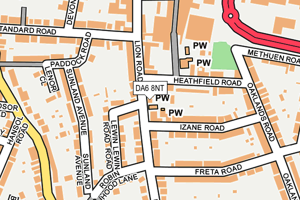 DA6 8NT map - OS OpenMap – Local (Ordnance Survey)