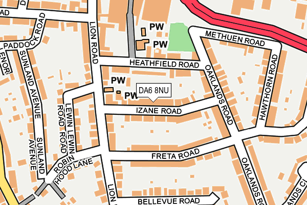 DA6 8NU map - OS OpenMap – Local (Ordnance Survey)