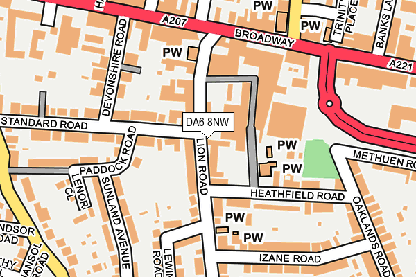 DA6 8NW map - OS OpenMap – Local (Ordnance Survey)