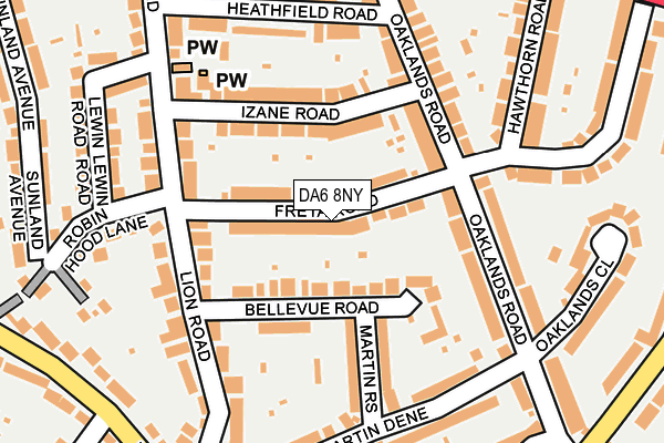 DA6 8NY map - OS OpenMap – Local (Ordnance Survey)