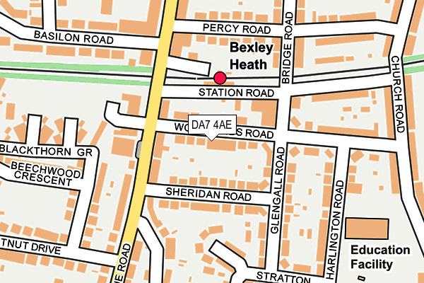 DA7 4AE map - OS OpenMap – Local (Ordnance Survey)