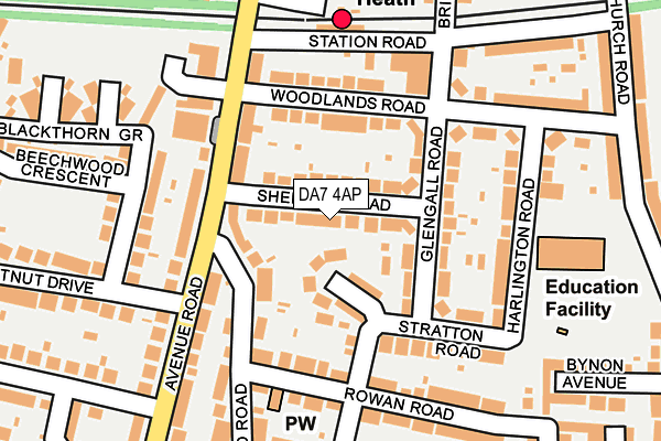 DA7 4AP map - OS OpenMap – Local (Ordnance Survey)