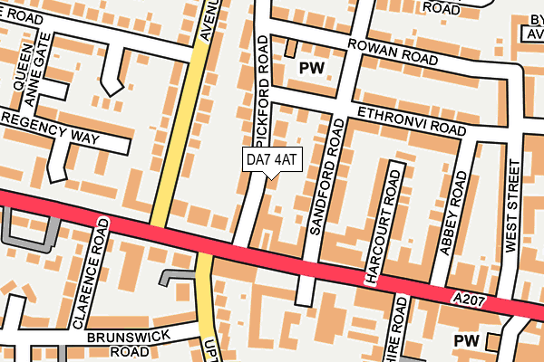 DA7 4AT map - OS OpenMap – Local (Ordnance Survey)