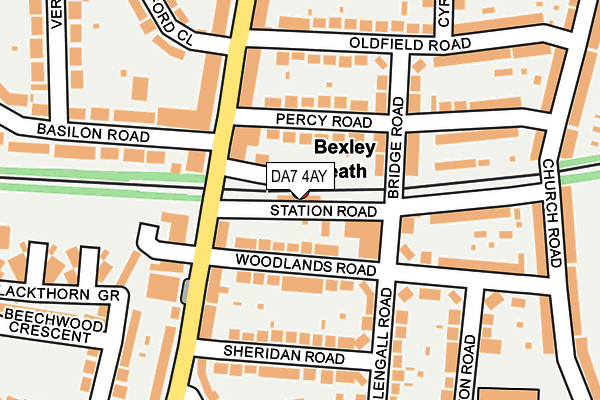 DA7 4AY map - OS OpenMap – Local (Ordnance Survey)